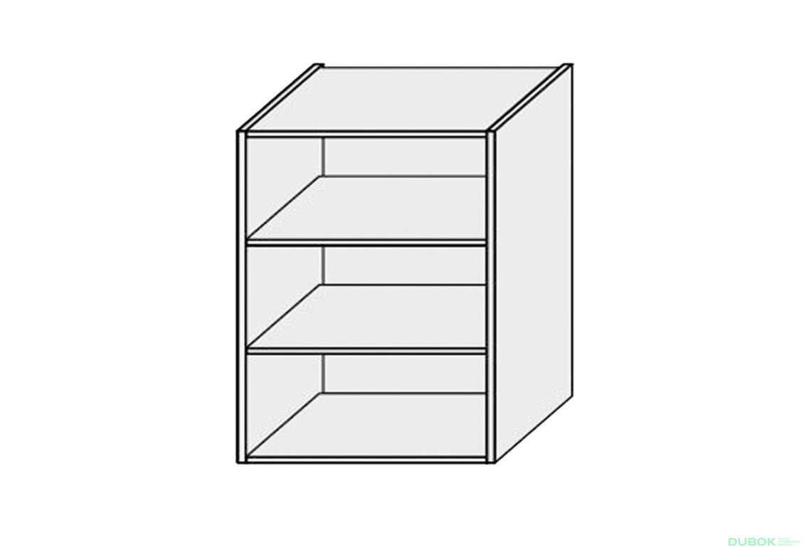Korpus 60V 1dveřová vitrína Pro Blum 720mm
