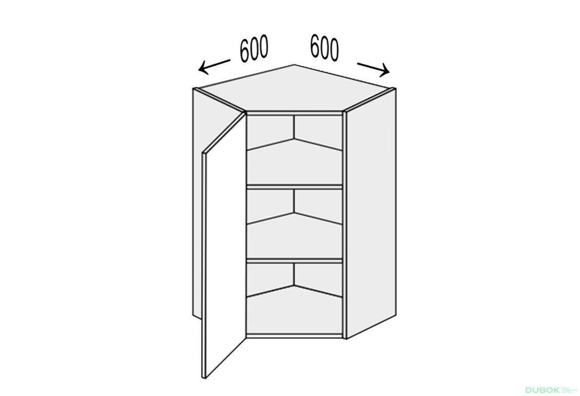 Vrchní roh 45°/720 (600x600) 1dv. Vintage