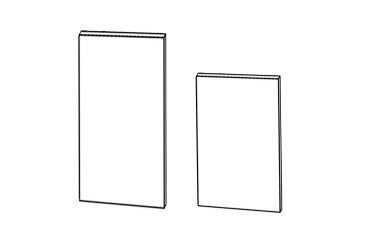 Fasád Skříň 60PCH Chladnička 2320mm Mary