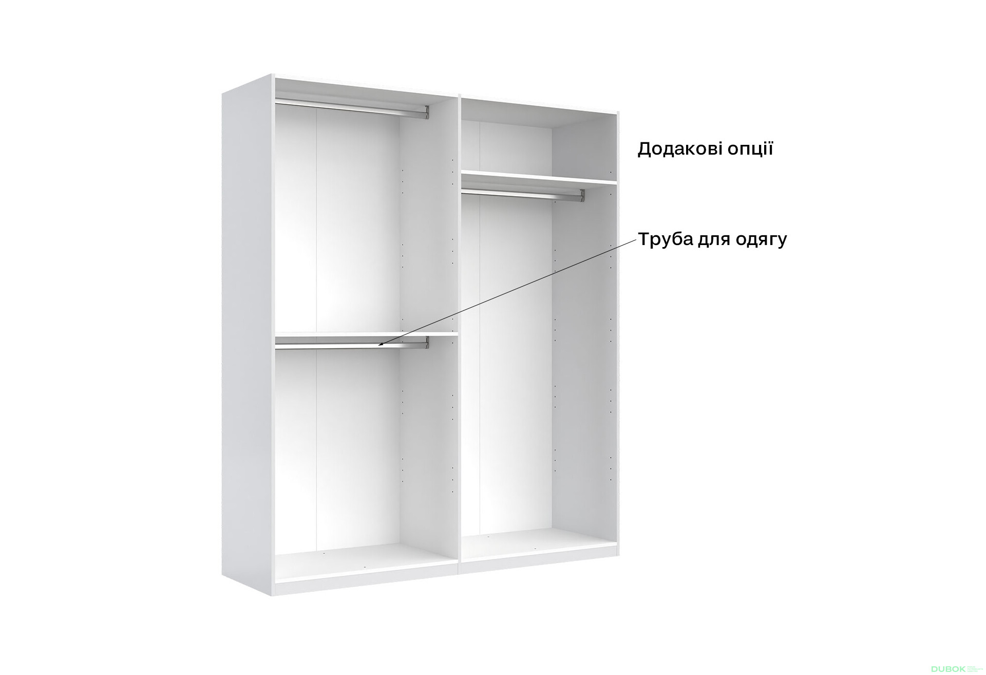 Fotografie 14 - Skříň 4D (se zrcadly), série N, bílý lesk Luiza