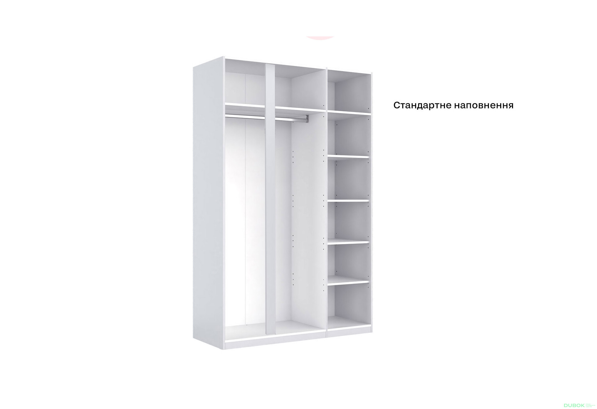 Fotografie 6 - Skříň 3dveřová Bez zrcadel Super Mat Bílá Tibo