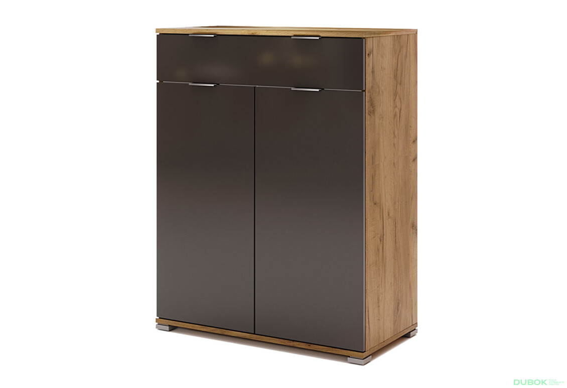 Komoda 2dv 1šu Lava / dub kraft Luna
