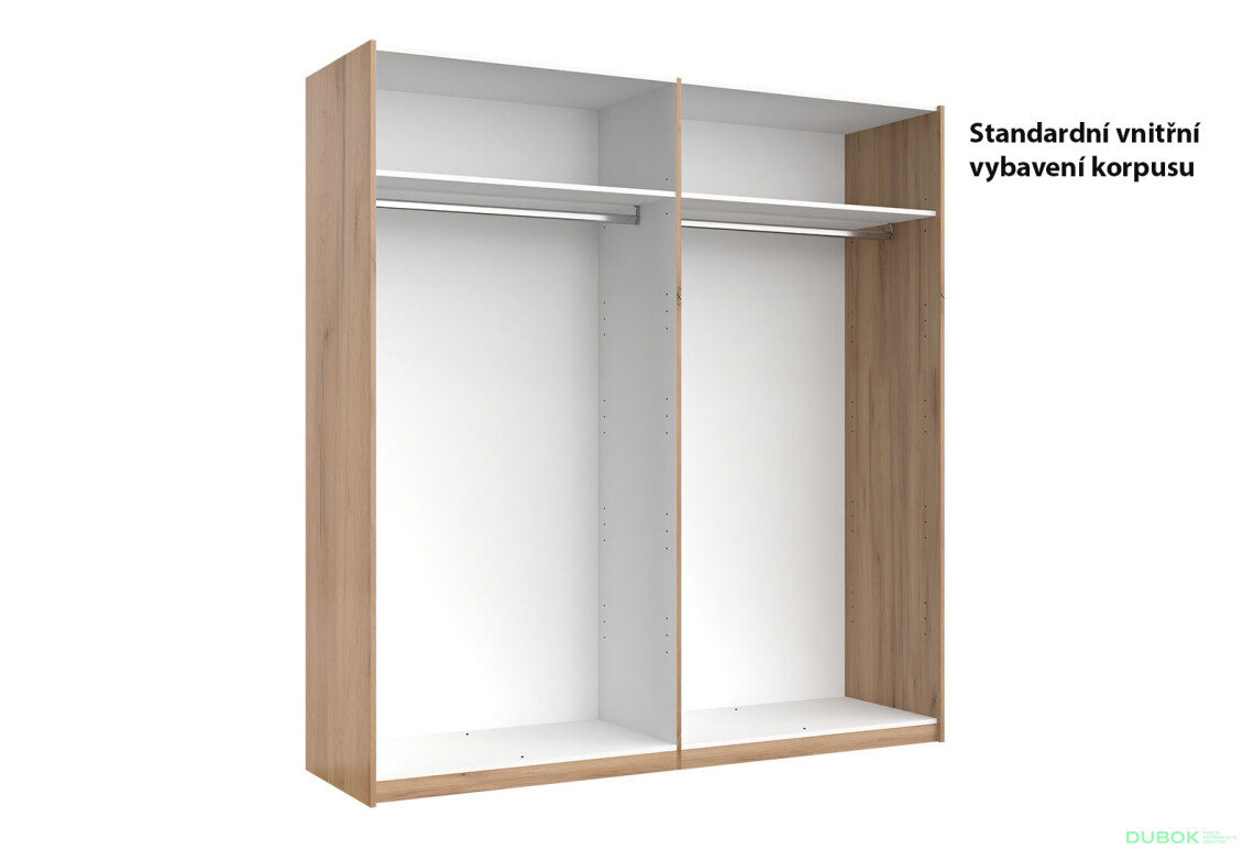 Fotografie 5 - Foto Skříň s posuvnými dveřmi 2.0x2.1 Mat Láva/Dub Kraft, série N Ramona