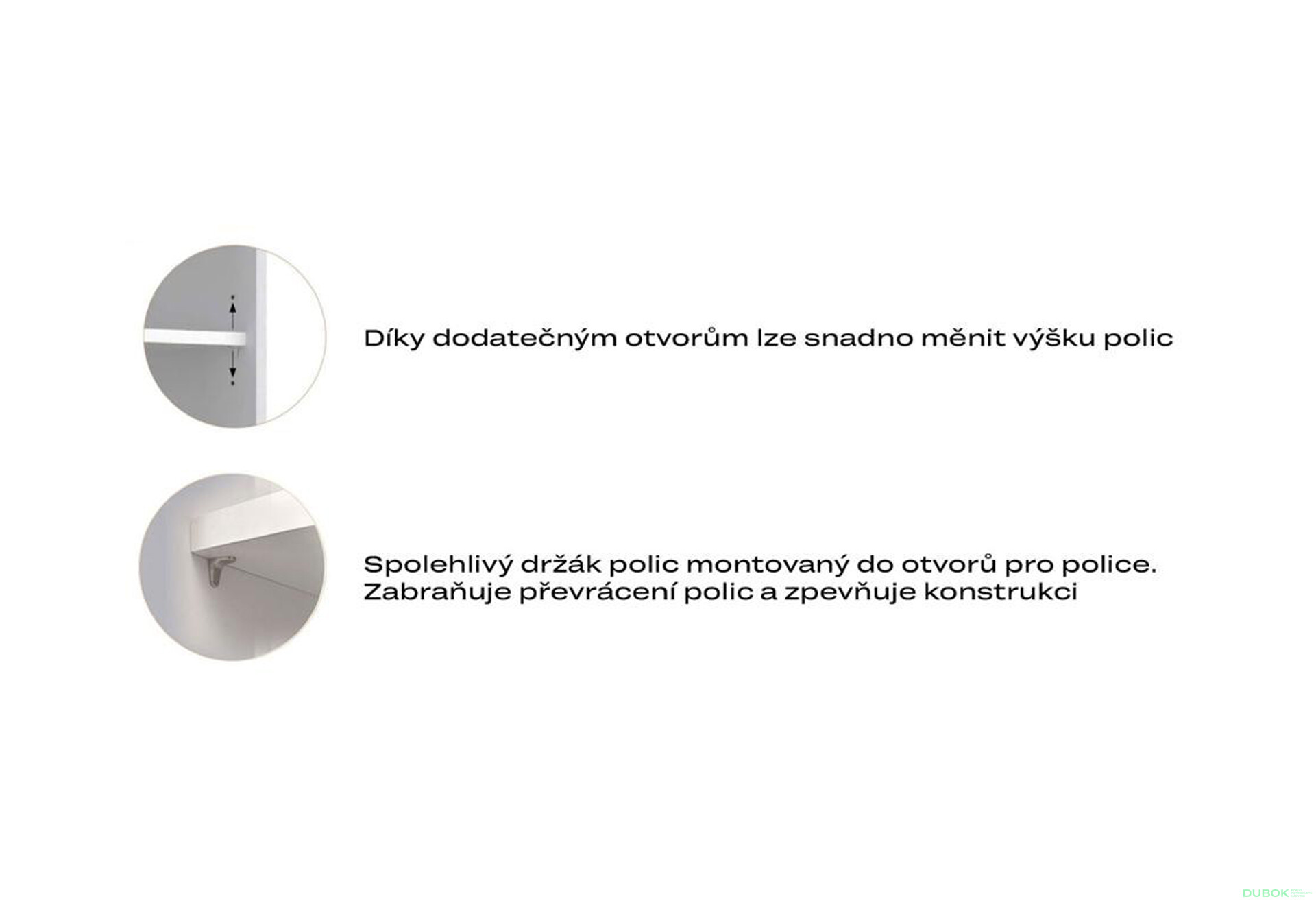 Fotografie 2 - Možnost Police Skříň 2+3dveře+2dveře 2šx
