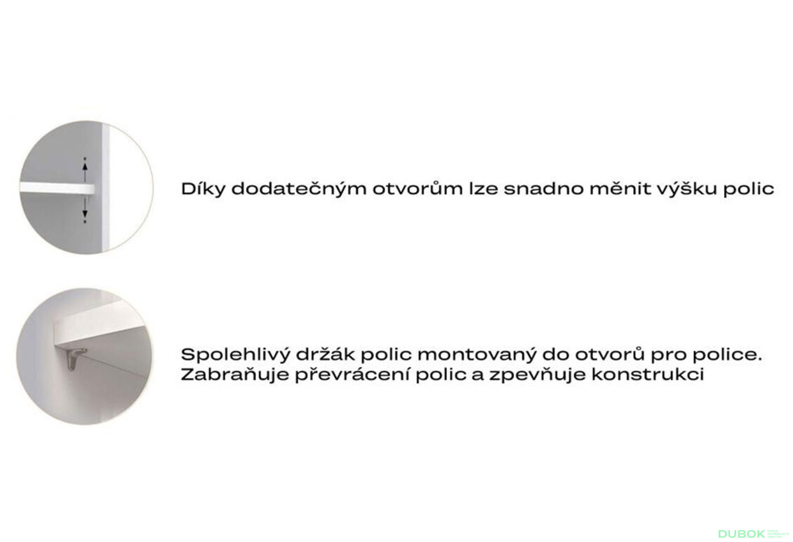 Fotografie 11 - Skříň s posuvnými dveřmi 1.5x2.1m (Dveře Lesklé Bílé) série N Asti