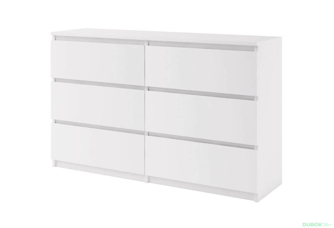 Komoda Agnes 6šed bílá