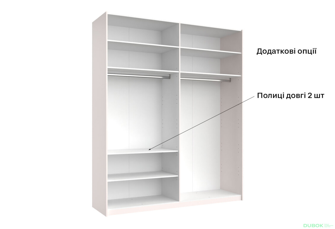 Fotografie 8 - Skříň s posuvnými dveřmi 2.0x2.4m (Dveře Lesklý Kašmír/Zrcadlo), série N Lily