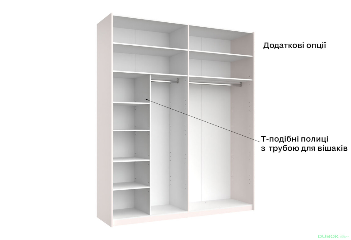 Fotografie 15 - Skříň s posuvnými dveřmi 2.0x2.4m (Dveře Lesklý Kašmír/Zrcadlo), série N Lily