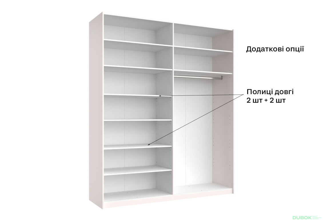 Fotografie 19 - Skříň s posuvnými dveřmi 2.0x2.4m (Dveře Lesklý Kašmír/Zrcadlo), série N Lily