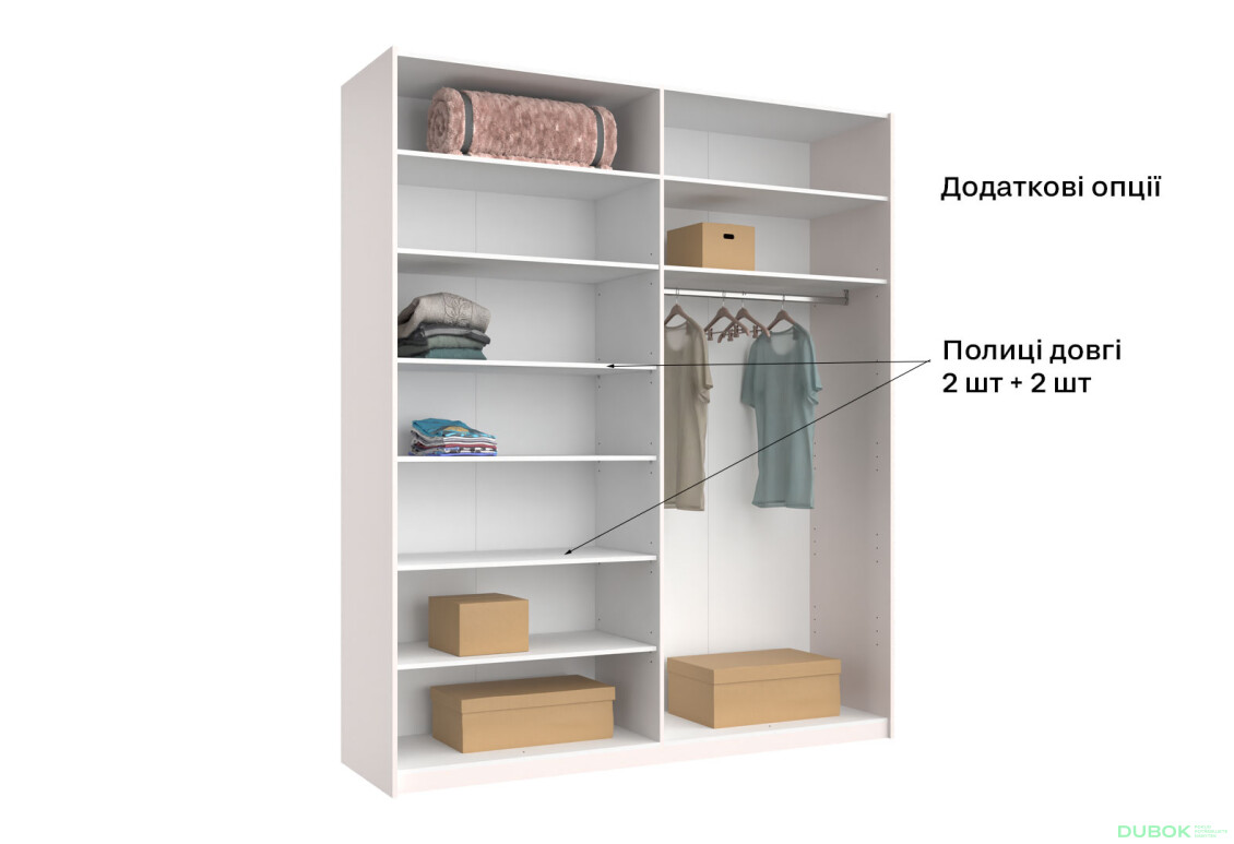 Fotografie 20 - Skříň s posuvnými dveřmi 2.0x2.4m (Dveře Lesklý Kašmír/Zrcadlo), série N Lily