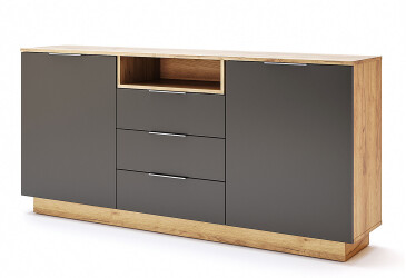 Komoda 2dv 3šu Lava / dub kraft Luna