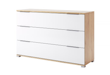 Komoda 3Š dub craft / bílý Asti