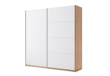 Skříň s posuvnými dveřmi 2,0x2,1 m (Dveře Lesklá Bílá) série N Asti
