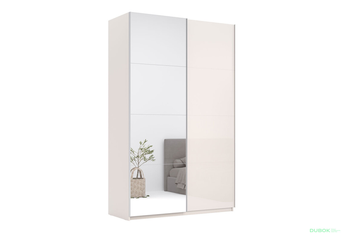 Fotografie 4 - Skříň s posuvnými dveřmi Lili 1,5x2,4m (Dveře Lesklý Kašmír/Zrcadlo), série N Lily