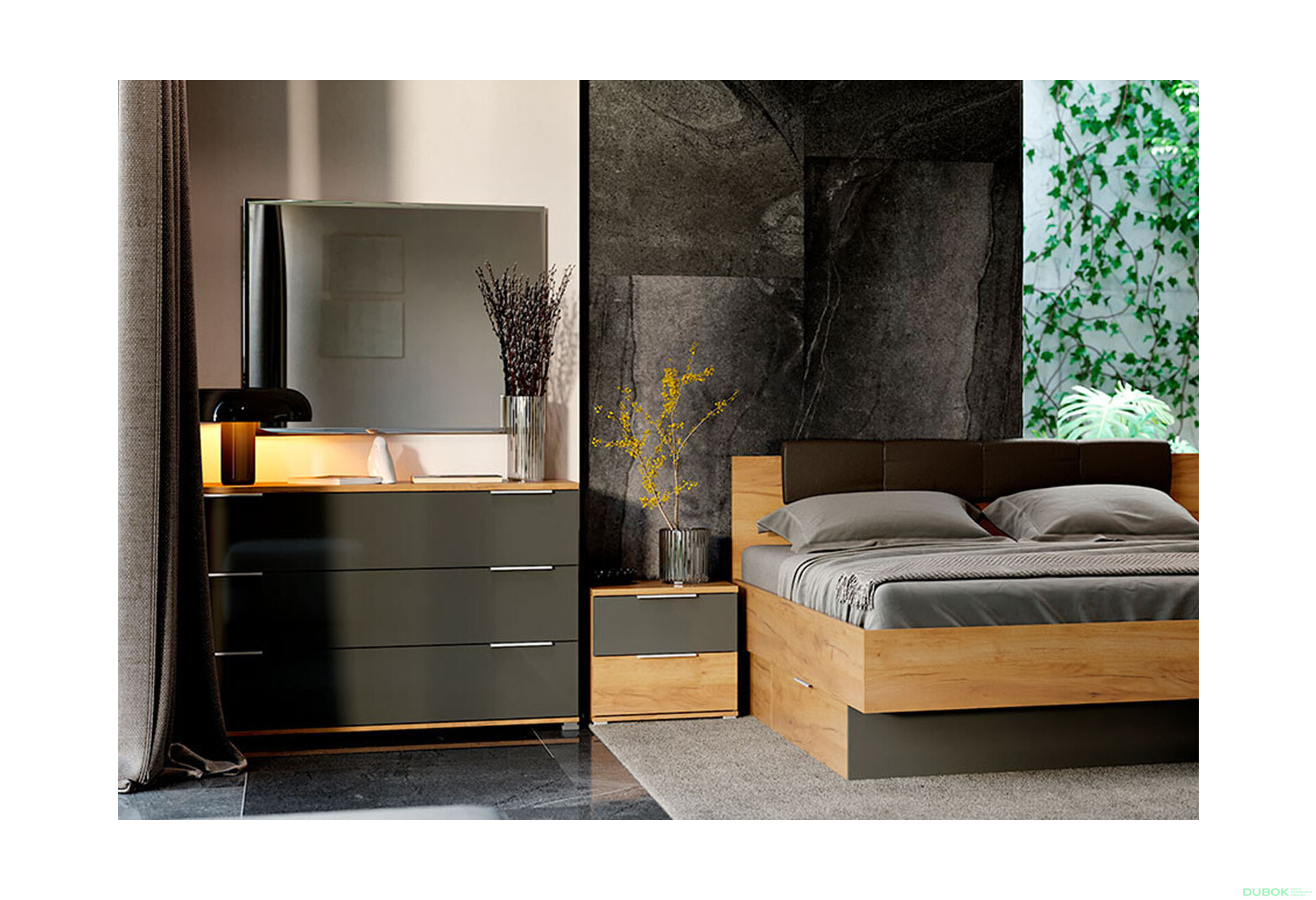 Fotografie 2 - Komoda 3šu Lava / dub kraft Luna