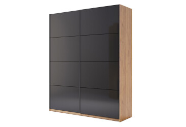 Skříň s posuvnými dveřmi 1,5x2,1m (Dveře Mat Láva), série N Luna