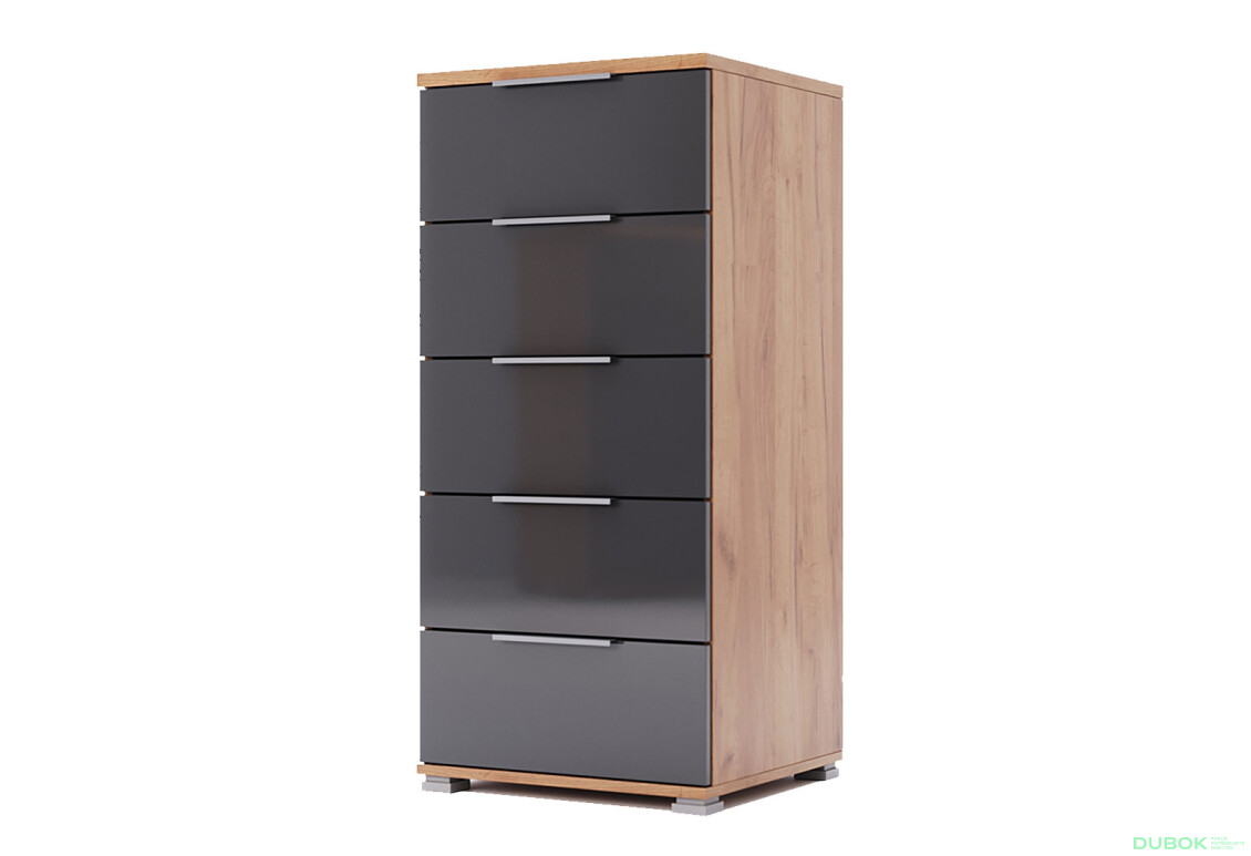 Komoda 5Š dub kraft / Lava Ramona