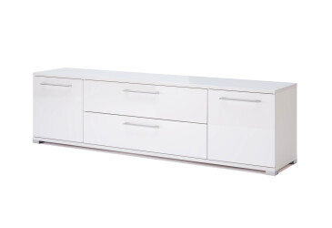 TV stolek 1,9 m bílý lesk Family