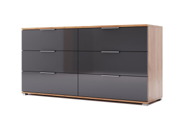 Komoda 6 šu Lava / dub kraft