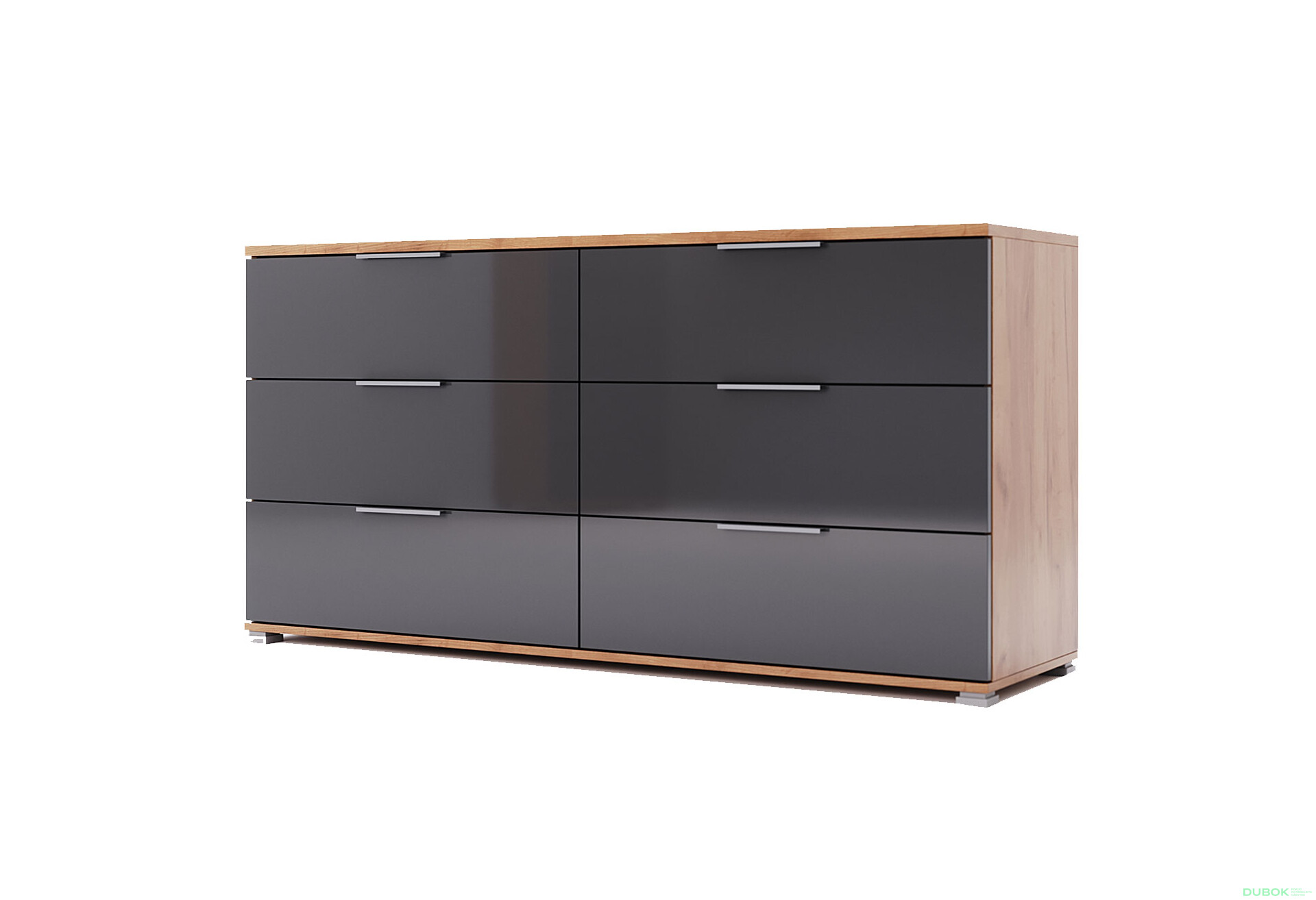Fotografie 1 - Komoda 6 šu Lava / dub kraft Luna