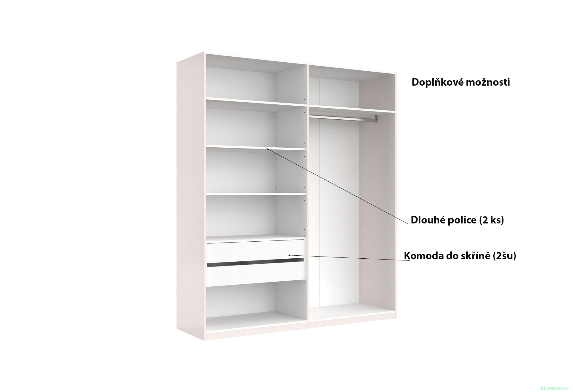 Fotografie 13 - Skříň 4dveřová s zrcadlem Lesklý kašmír série N Lily