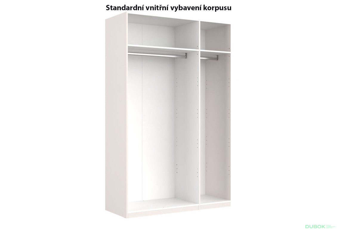 Fotografie 6 - Skříň 3dveřová bez zrcadel Lesklý kašmír série N Lily