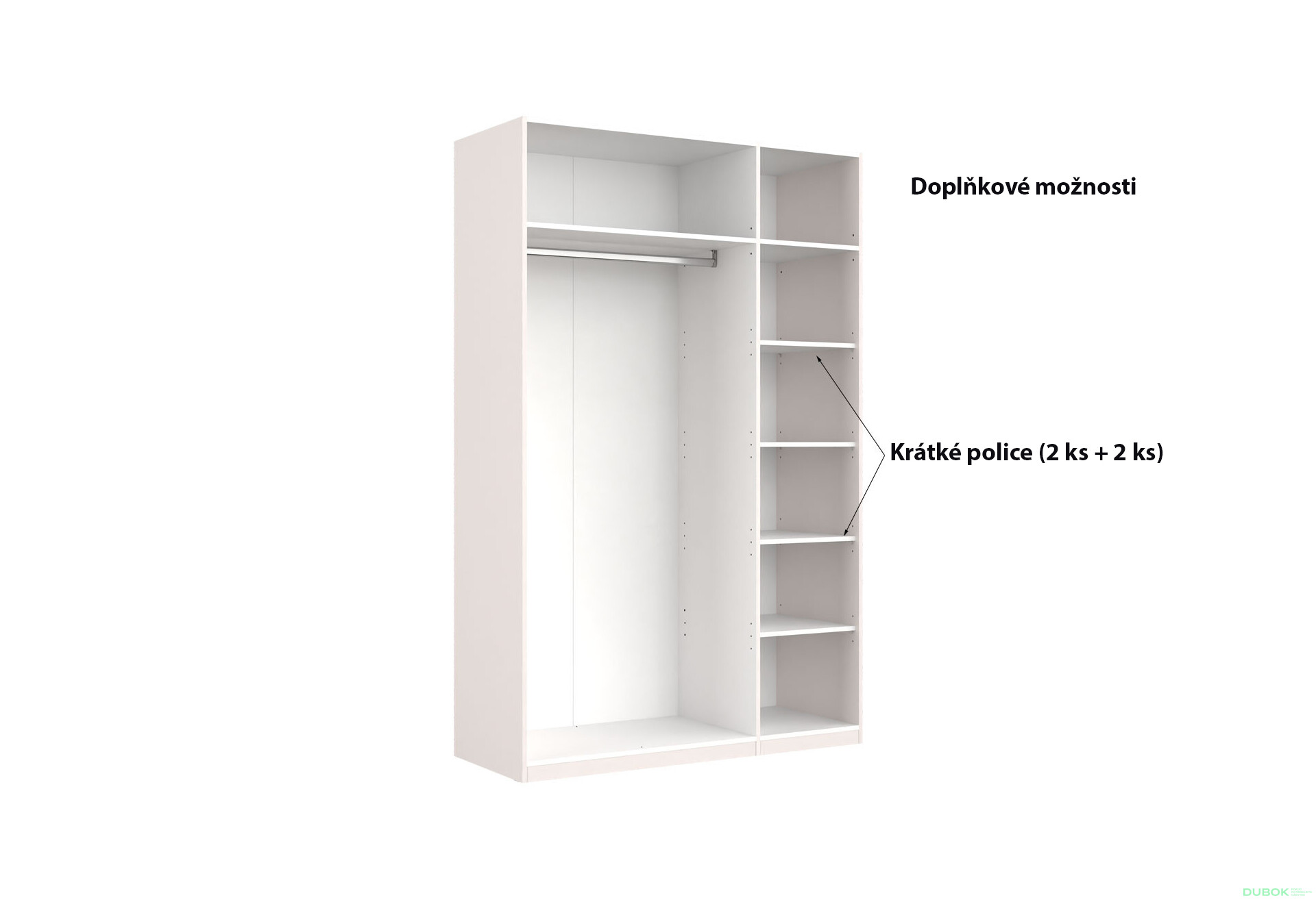 Fotografie 8 - Skříň 3dveřová bez zrcadel Lesklý kašmír série N Lily