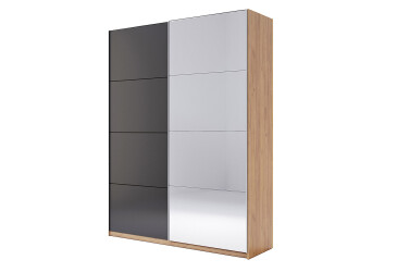 Skříň s posuvnými dveřmi 2.0x2.4m (Dveře Mat Láva/Zrcadlo), série N