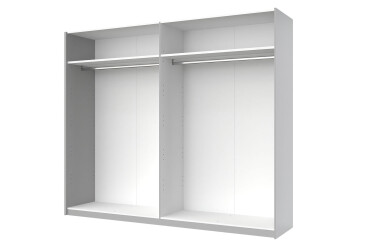 Fotografie Skříň s posuvnými dveřmi 2,5x2,1m (Dveře Lesklé Bílé/Zrcadlo), série N