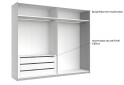 Skříň s posuvnými dveřmi 2,5x2,1m (Dveře Lesklé Bílé/Zrcadlo), série N Family - Fotografie 7 Fotografie 7 - Skříň s posuvnými dveřmi 2,5x2,1m (Dveře Lesklé Bílé/Zrcadlo), série N Family