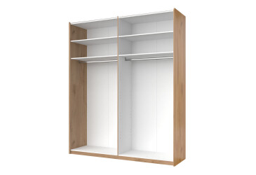Fotografie Skříň s posuvnými dveřmi 2.0x2.4m (Dveře Dub Kraft/Mat Láva), série N