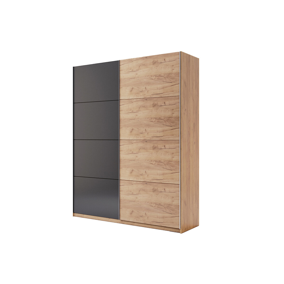 

Skříň s posuvnými dveřmi 2.0x2.4m (Dveře Dub Kraft/Mat Láva), série N Luna