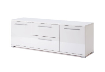 TV stolek 1,5 m bílý lesk Family