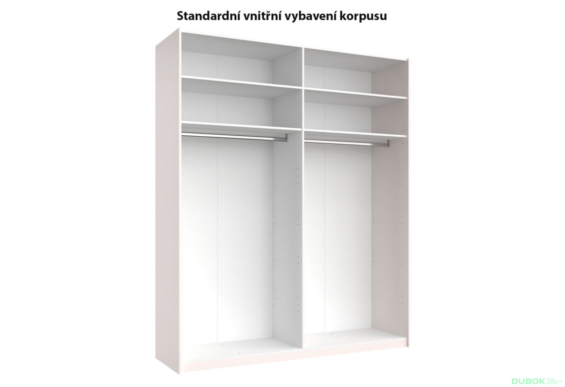 Fotografie 5 - Skříň s posuvnými dveřmi Lili 2,0x2,4m (Dveře Lesklý Kašmír), série N Lily
