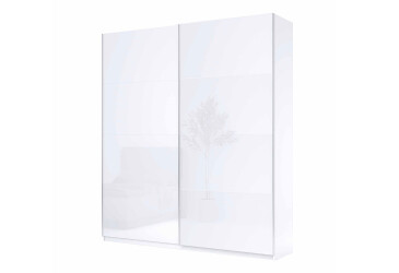 Skříň s posuvnými dveřmi 1,5x2,4 m (Dveře Lesklá Bílá), série N Family