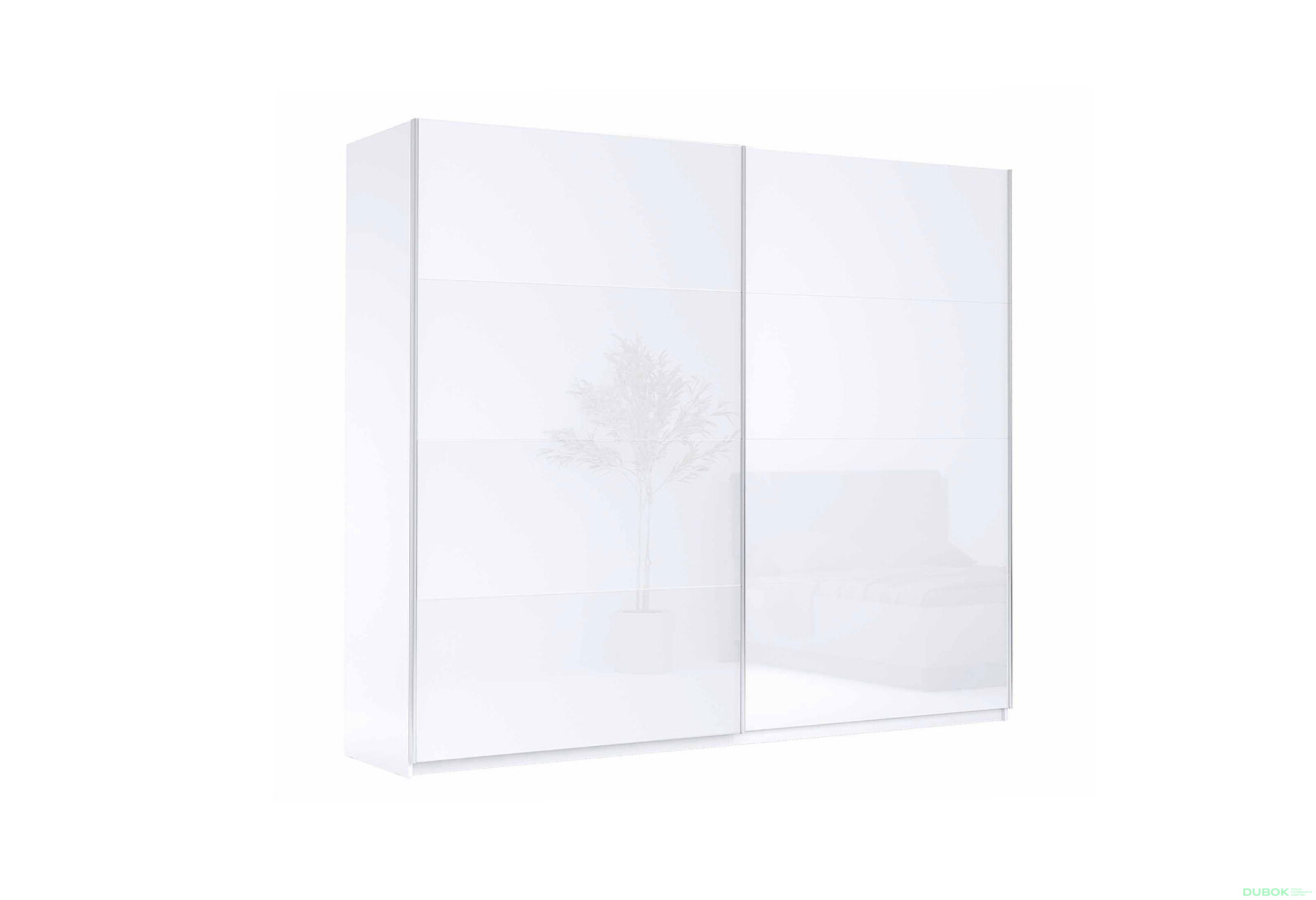 Fotografie 4 - Skříň-šatna 2,5x2,1m (Dveře Lesklé Bílé), série N Family