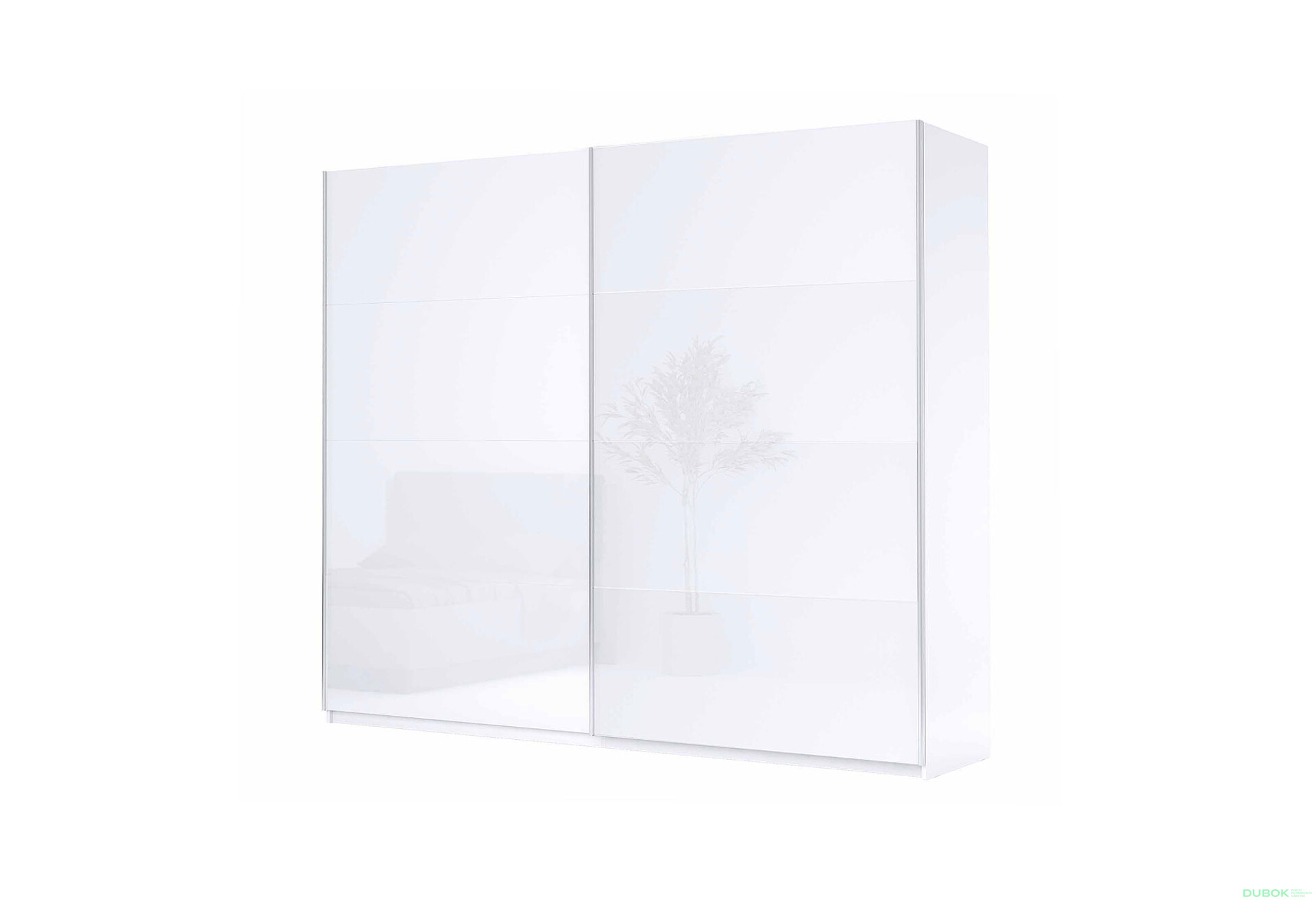Fotografie 1 - Skříň-šatna 2,5x2,1m (Dveře Lesklé Bílé), série N Family