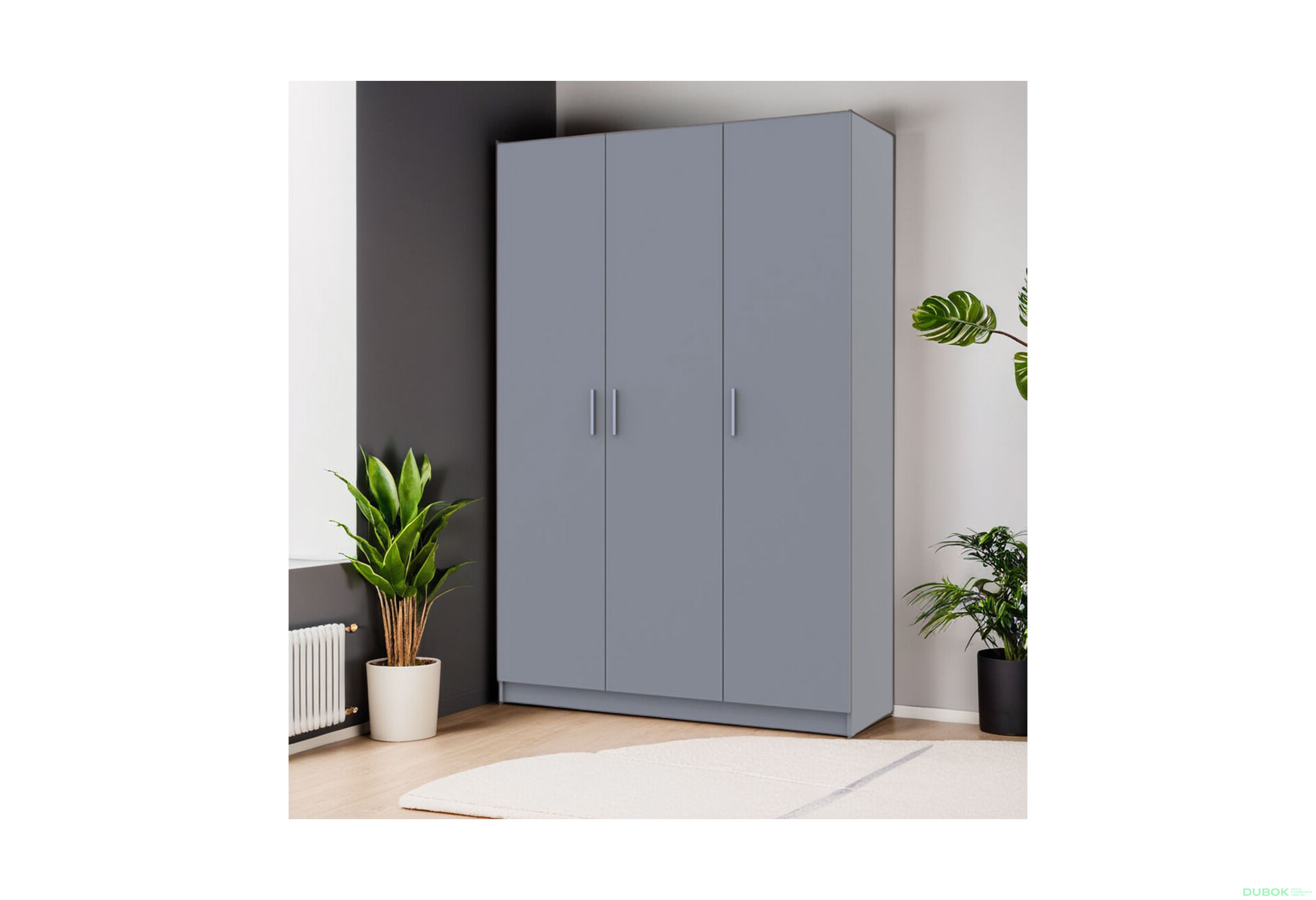 Fotografie 2 - Skříň Promo s 3 dveřmi 135 cm, šedá