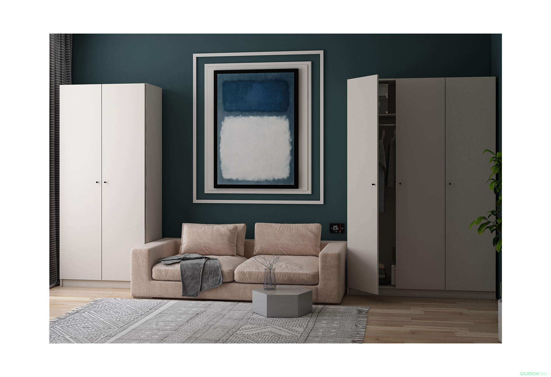 Fotografie 2 - Skříň Promo se 3 dveřmi 135 cm kašmír