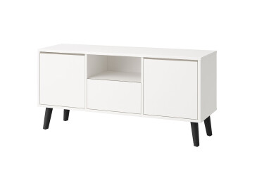 TV stolek 2d1s Borg biały (P)