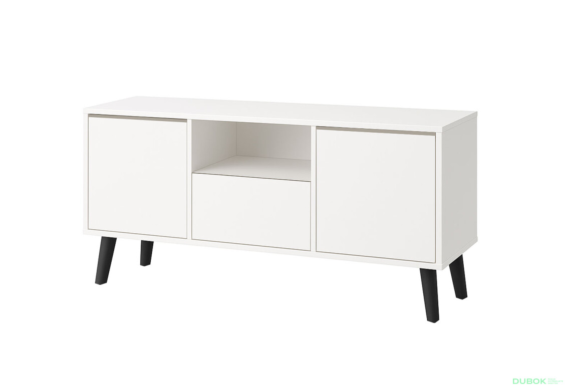 TV stolek 2d1s Borg biały (P)