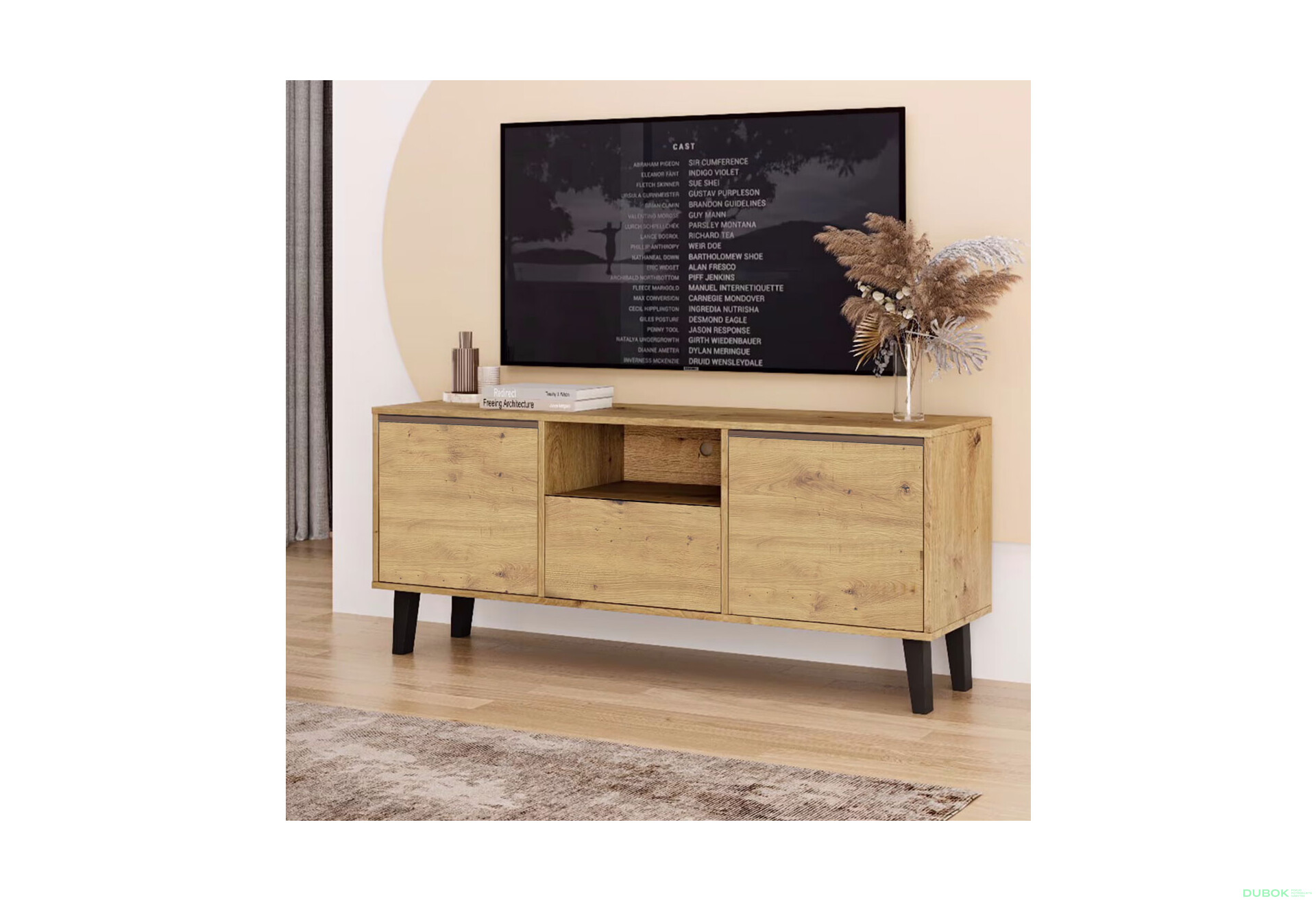 Fotografie 2 - TV stolek 2D1S Borg dub artisan (P)