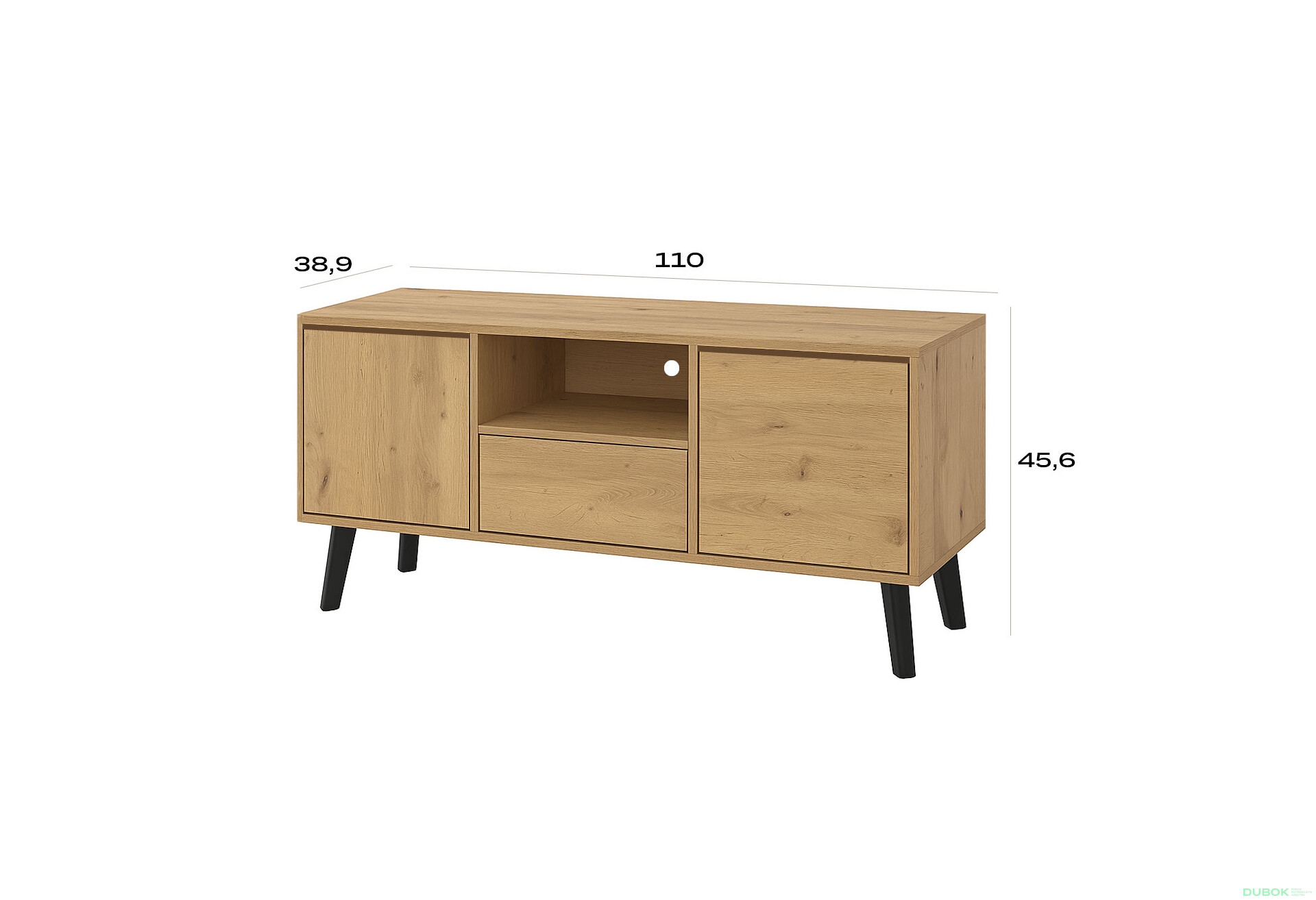 Fotografie 4 - TV stolek 2D1S Borg dub artisan (P)