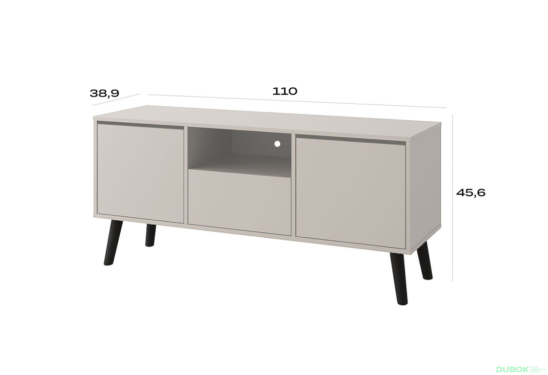 Fotografie 4 - TV stolek 2D1S Borg kašmír (P)