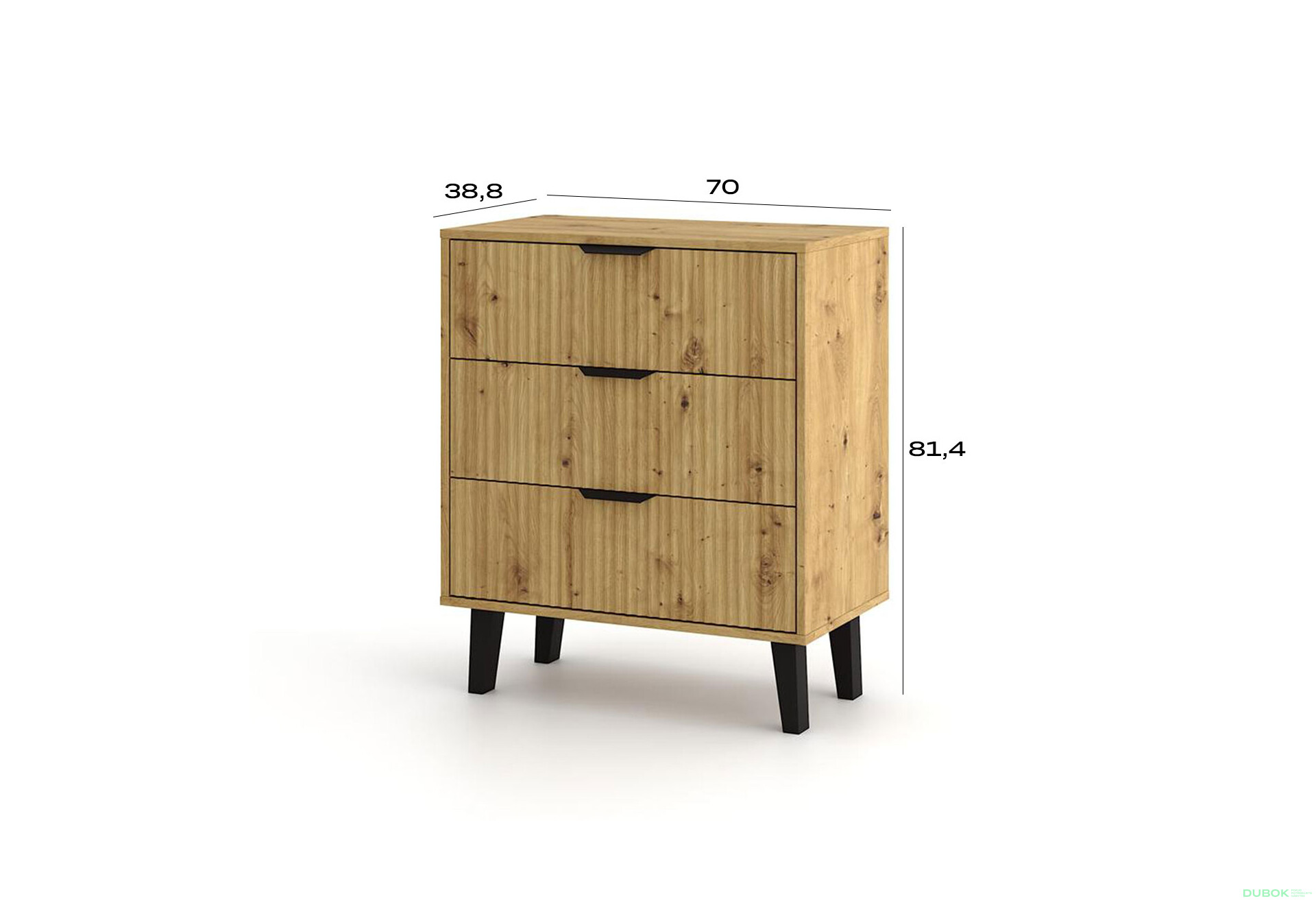 Fotografie 4 - Komoda Borg Duo 3Š dub artisan
