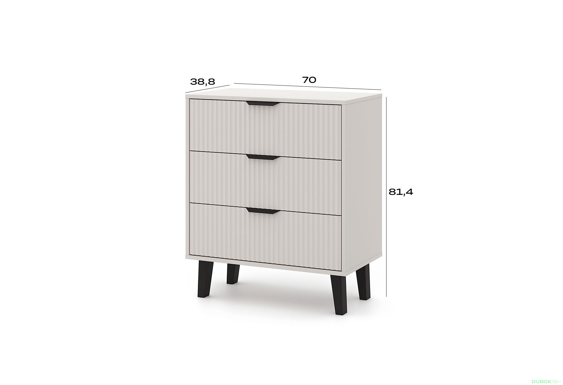 Fotografie 5 - Komoda Borg Duo 3Š kašmír