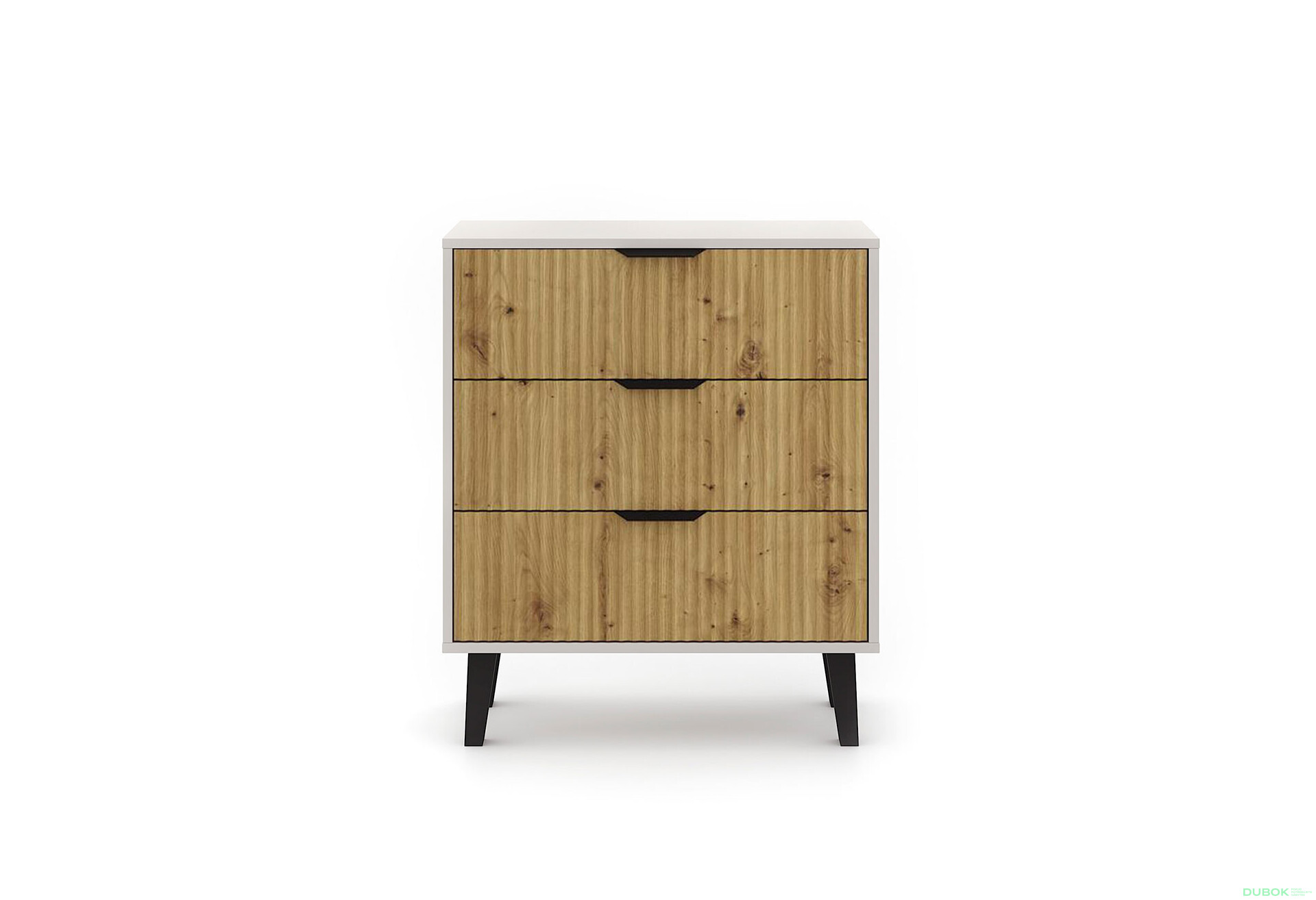 Fotografie 3 - Komoda Borg Duo 3Š kašmír / dub artisan