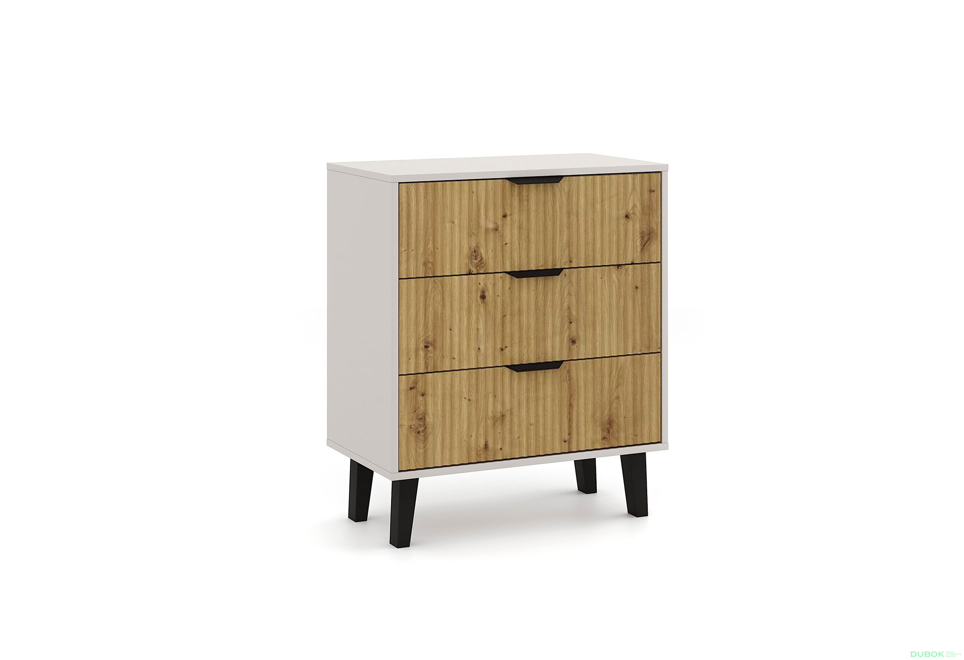 Fotografie 4 - Komoda Borg Duo 3Š kašmír / dub artisan