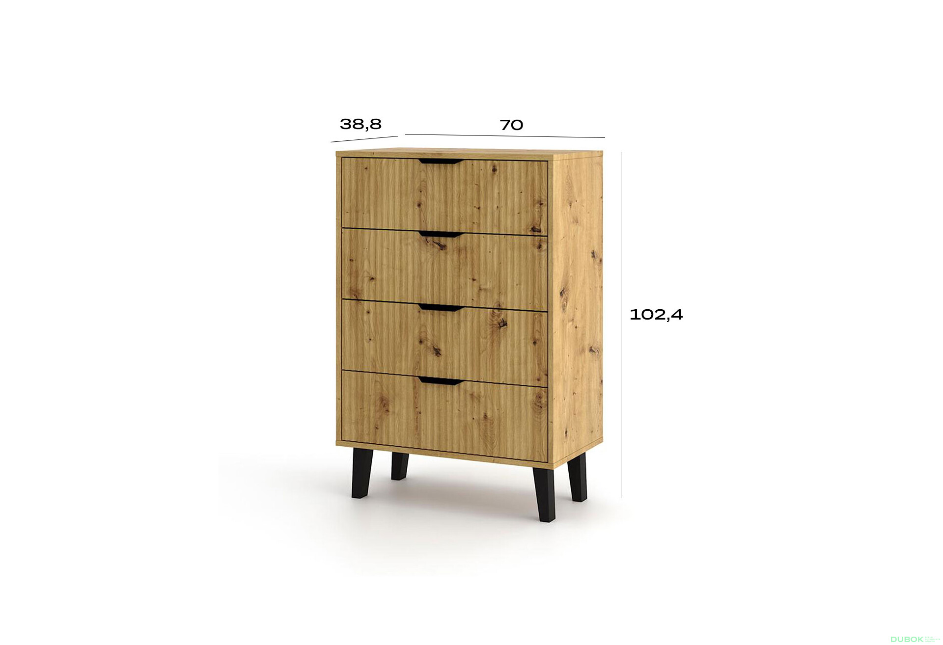 Fotografie 6 - Komoda Borg Duo 4Š dub artisan