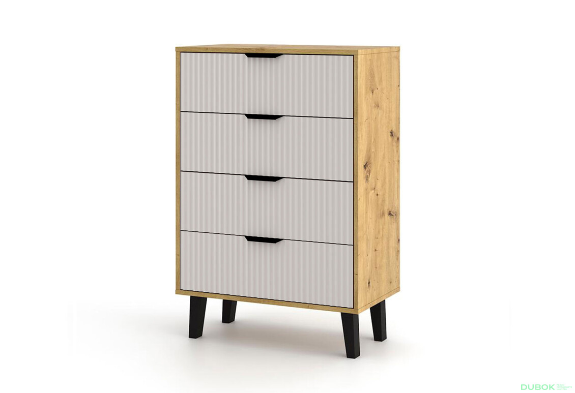 Komoda Borg Duo 4Š dub artisan / kašmír